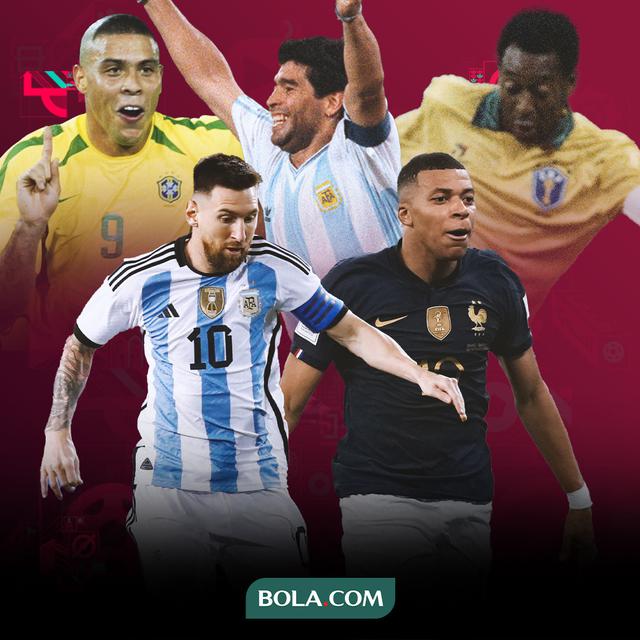 6 Superstar yang Jadi Nyawa Timnya Juarai Piala Dunia, Kali Ini Messi atau Mbappe?