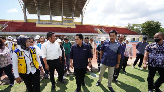 Jelang Piala Dunia U-20 2023: Erick Thohir Punya Sedikit Catatan Usai Tinjau Stadion Gelora Sriwijaya Jakabaring